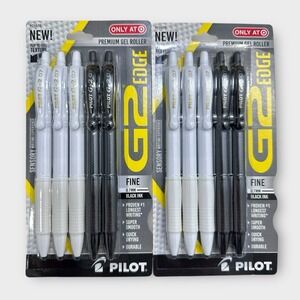 G2 Edge Pens Black Ink Fine Point 0.7mm Premium Gel Roller Pilot Japan 2-5pk Lot